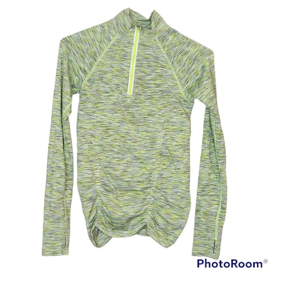 Athleta Sportswear Woman’s Yellow and Grey Long Sleeve Quarter Zip Size Small - Picture 1 of 4